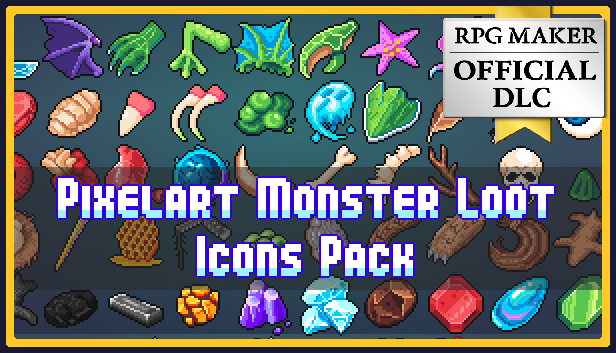 Pixelart Monster Loot Icons Pack – KOMODO Plaza (US)