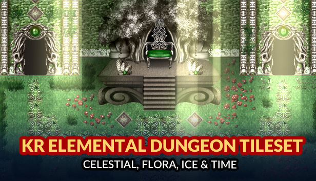 KR Elemental Dungeon Tileset - Celestial Flora Ice Time