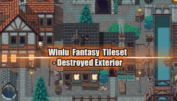 Winlu Fantasy Tileset - Destroyed Exterior