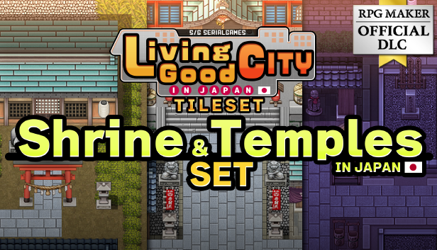 SERIALGAMES Living Good City Tileset - Shrine and Temples SET