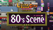 Load image into Gallery viewer, SERIALGAMES Living Good City Tileset - 80&#39;s Scene SET
