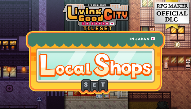 SERIALGAMES Living Good City Tileset - Local Shops Set