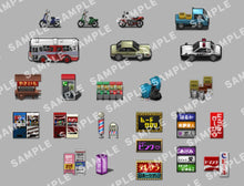 Load image into Gallery viewer, SERIALGAMES Living Good City Tileset - 80&#39;s Scene SET
