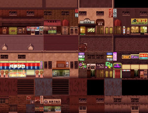 SERIALGAMES Living Good City Tileset - 80's Scene SET