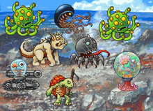 Load image into Gallery viewer, Tyler Warren RPG Battlers - 10th - Little Monsters and Robots 1
