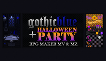 Load image into Gallery viewer, Gothic Blue Halloween Party