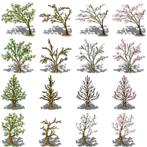 Japanese Four Seasons - Tree Tiles