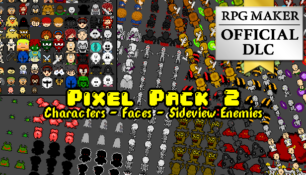 Pixel Pack 2 Characters - Faces - Sideview Enemies
