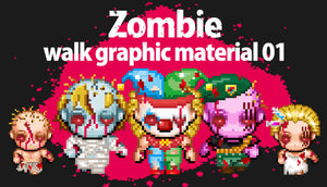 Zombie walk graphic material 01