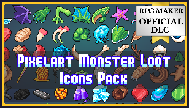 Pixelart Monster Loot Icons Pack