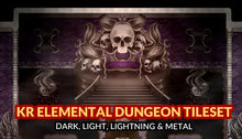Load image into Gallery viewer, KR Elemental Dungeon Tileset - Dark Light Lightning Metal
